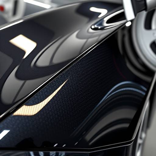 Imagen de un coche recibiendo un tratamiento de detailing automotriz, mostrando el brillo intenso de la pintura.